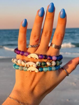 8mm Natural Stone Manatee Amazonite Bracelet
