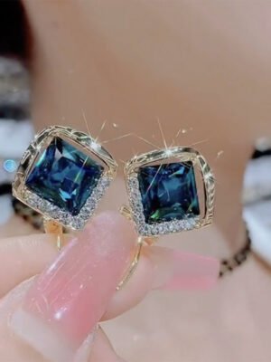 Design Geometric Square Earrings Elegant Women