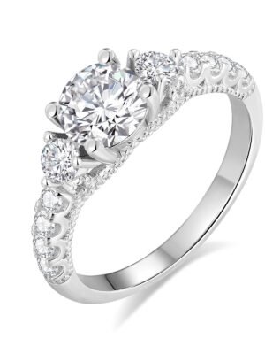 S925 Silver Inlaid Zircon Fashion Design Ring